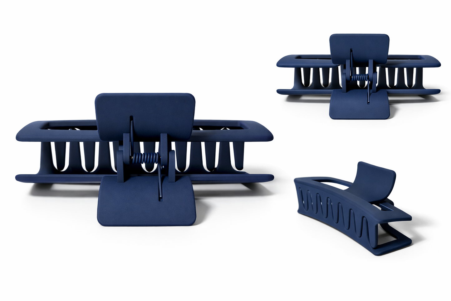Navy blue hair claw clips set salon-selected styling accessory The Pixie Garden