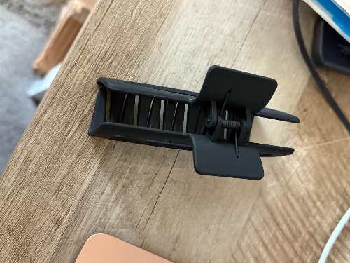 Large square claw clip 5 inch matte black on wooden surface salon-selected The Pixie Garden
