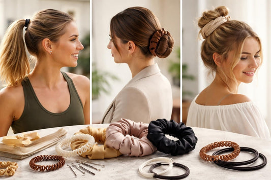 Collection of hair bands in various styles and materials for everyday versatile hair styling needs The Pixie Garden