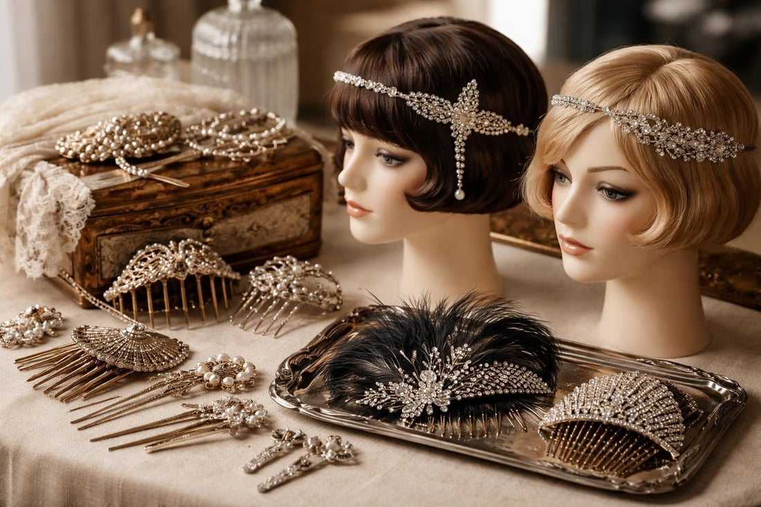 Vintage-inspired 1920s hair accessories art deco clips and pins for glamorous period-accurate styling The Pixie Garden