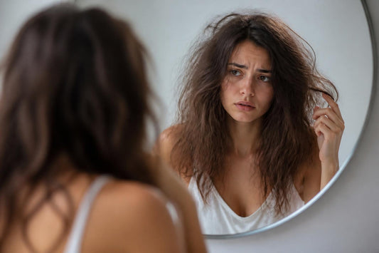 Woman transforming bad hair day with professional styling tools for polished sleek results The Pixie Garden