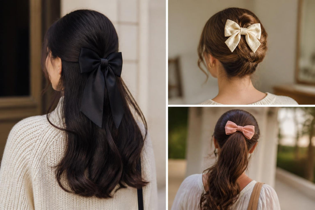 Decorative bow hair clip styling polished updos and ponytails for everyday and special occasions The Pixie Garden