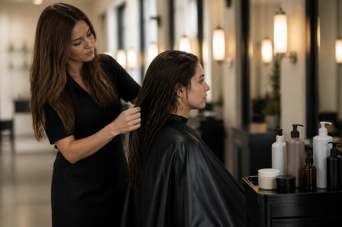 Licensed cosmetologist comparing salon quality hair products to drugstore brands and explaining ingredient concentration differences The Pixie Garden