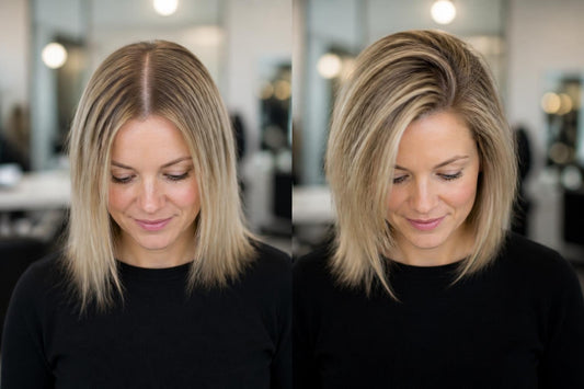 Licensed cosmetologist demonstrating how to add lasting volume and root lift to fine flat hair The Pixie Garden