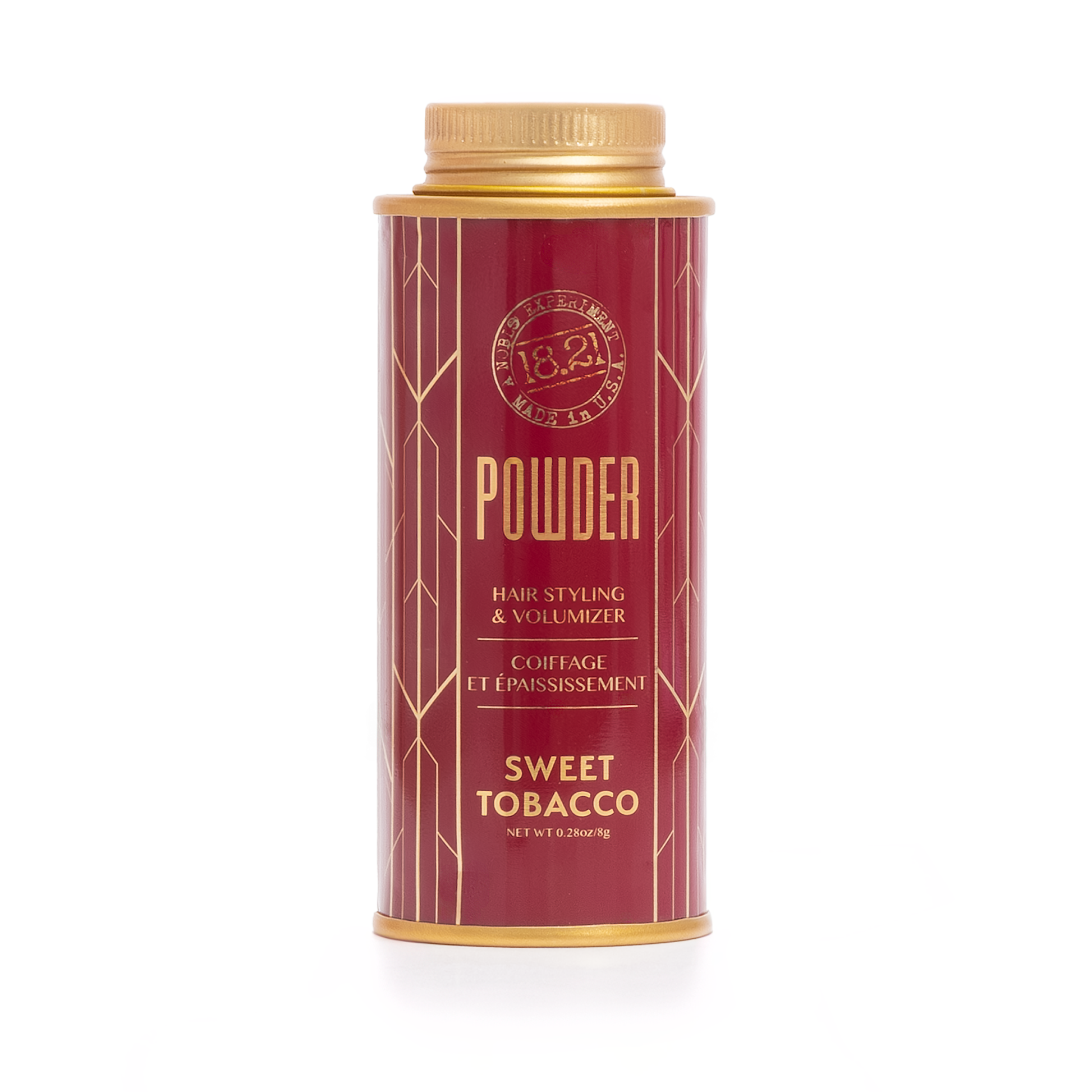 18.21 Man Made Hair Powder Sweet Tobacco 0.28 oz talc-free texture powder for men