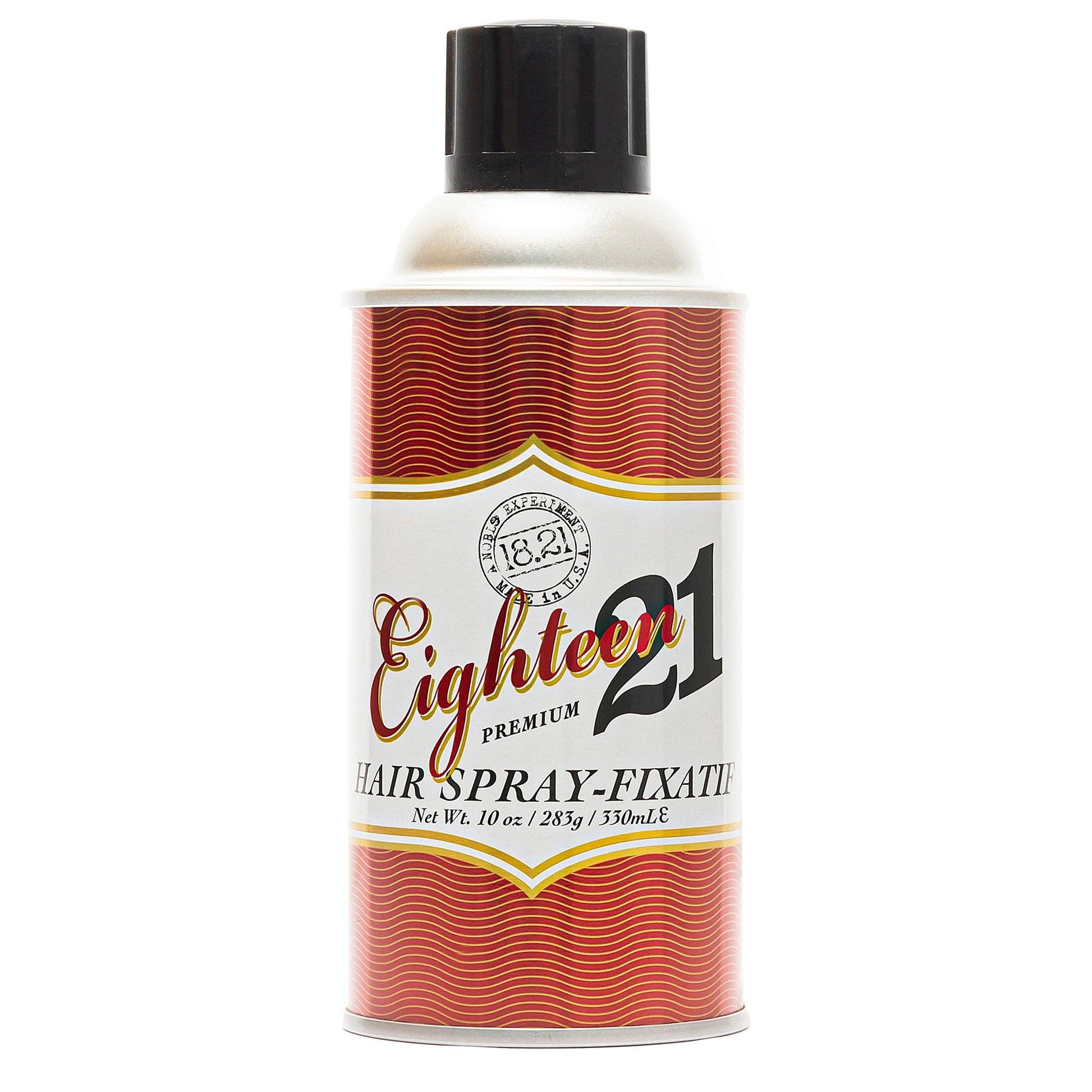 18.21 Man Made Premium Hair Spray Sweet Tobacco 10 oz flexible hold mens hairspray
