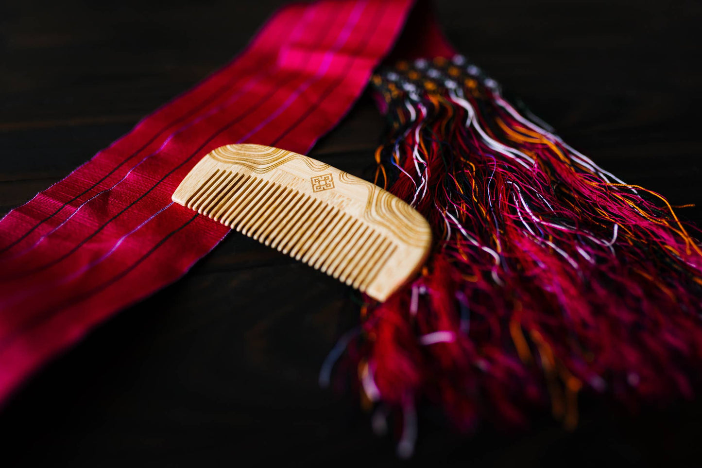 Bamboo wide tooth comb reduces breakage and frizz | Gentle on all hair types | The Pixie Garden