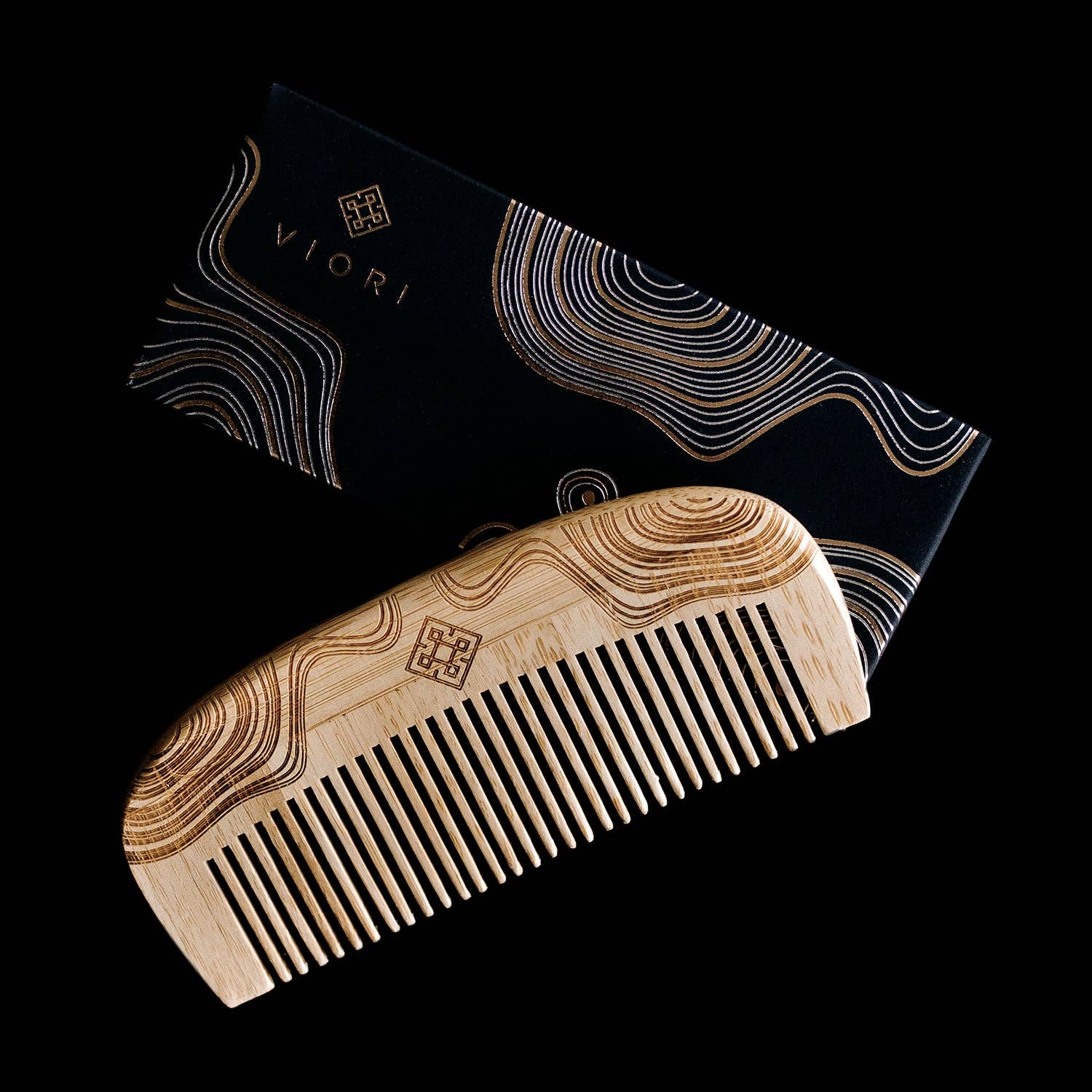 Natural bamboo comb detangling thick hair | Gentle anti-static sustainable hair tool | The Pixie Garden