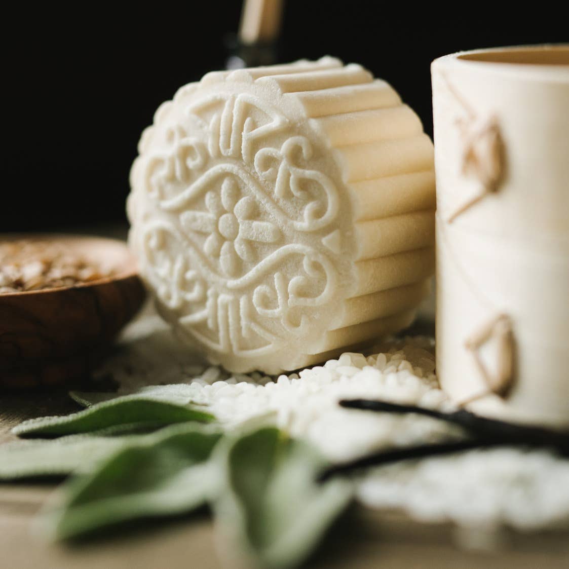 Rice water shampoo bar sweet musk scent | Cocoa butter and hydrolyzed rice protein | The Pixie Garden