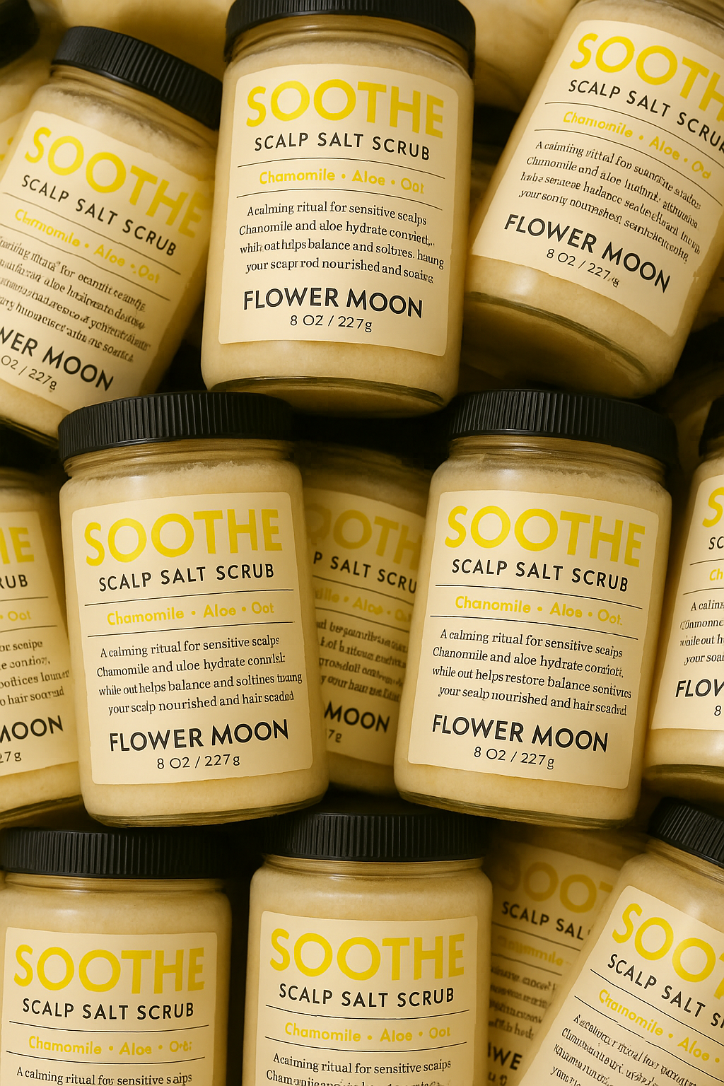 SOOTHE Scalp Scrub stacked jars | Soothing botanical scalp care for sensitive scalps | Salon-Selected | The Pixie Garden