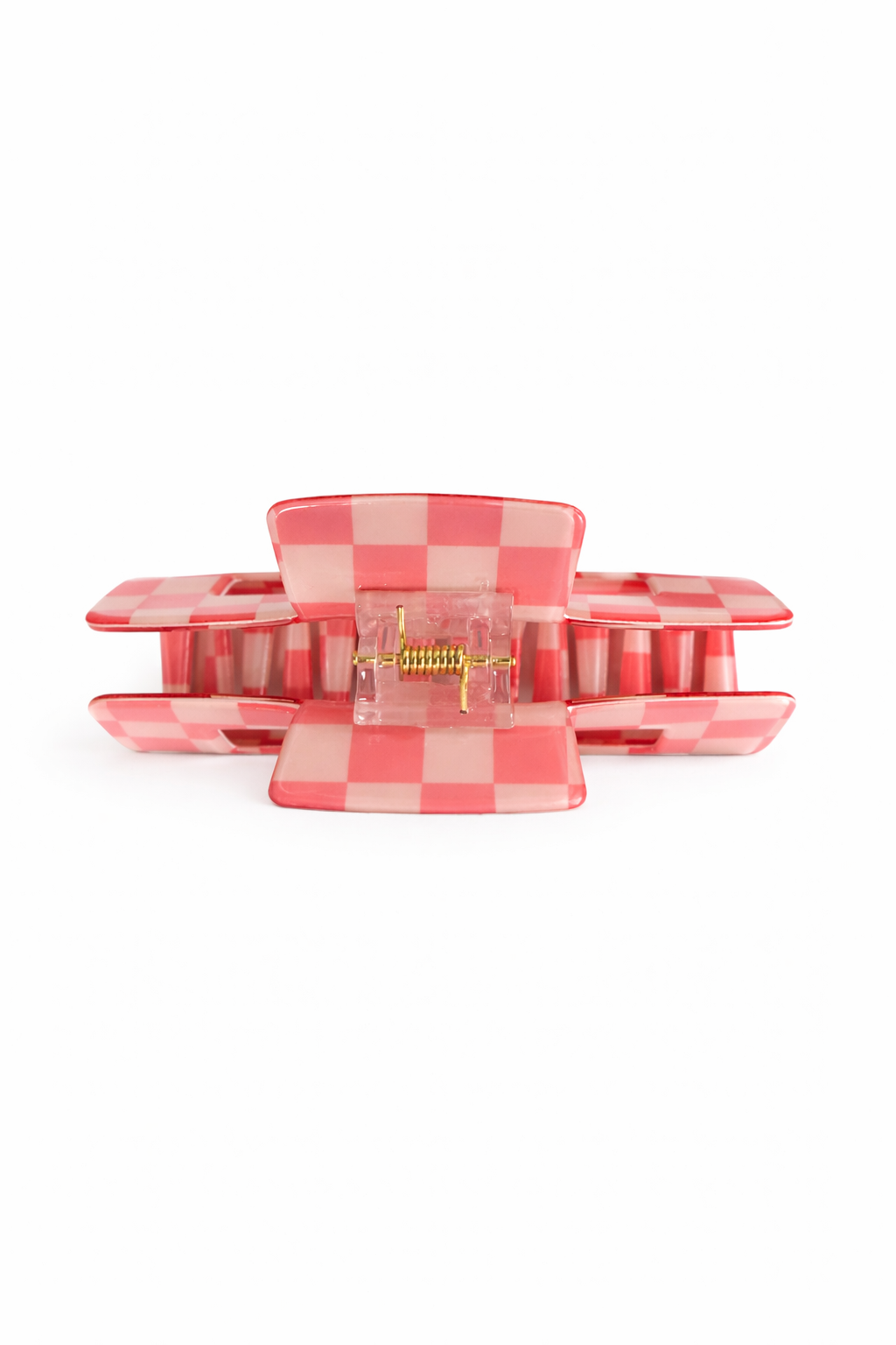 Pink Gingham claw clip