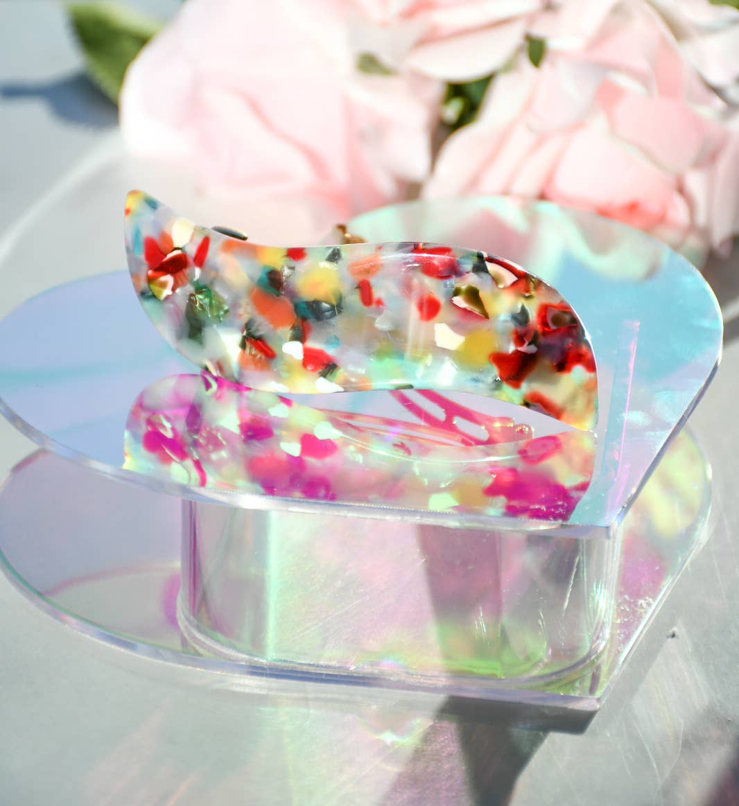 Wave French Barrette Collection: Pink Pegasus