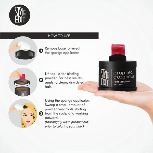 Drop Red Gorgeous Root Touch-Up Powder: Light Red / Pack of 1