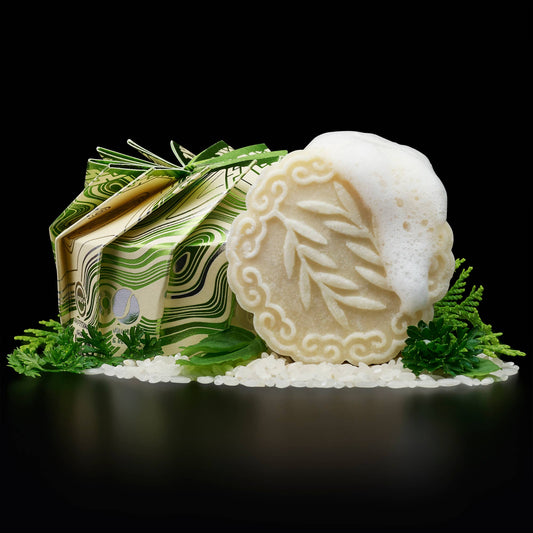 Viori Rice Water Shampoo Bar Tea Tree Mint EO | Scalp clarity and circulation | The Pixie Garden