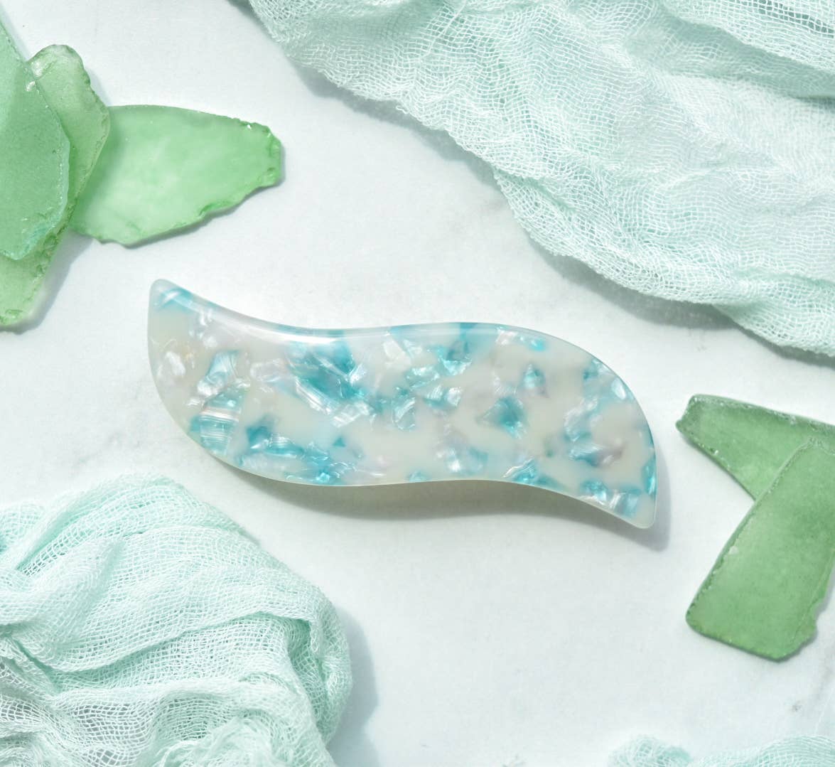 Wave French Barrette Collection: Watercolor