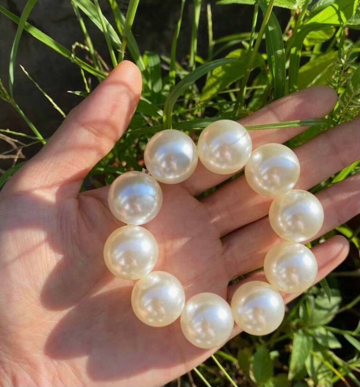 Faux pearl stretch hair tie for ponytails and bridal styling The Pixie Garden
