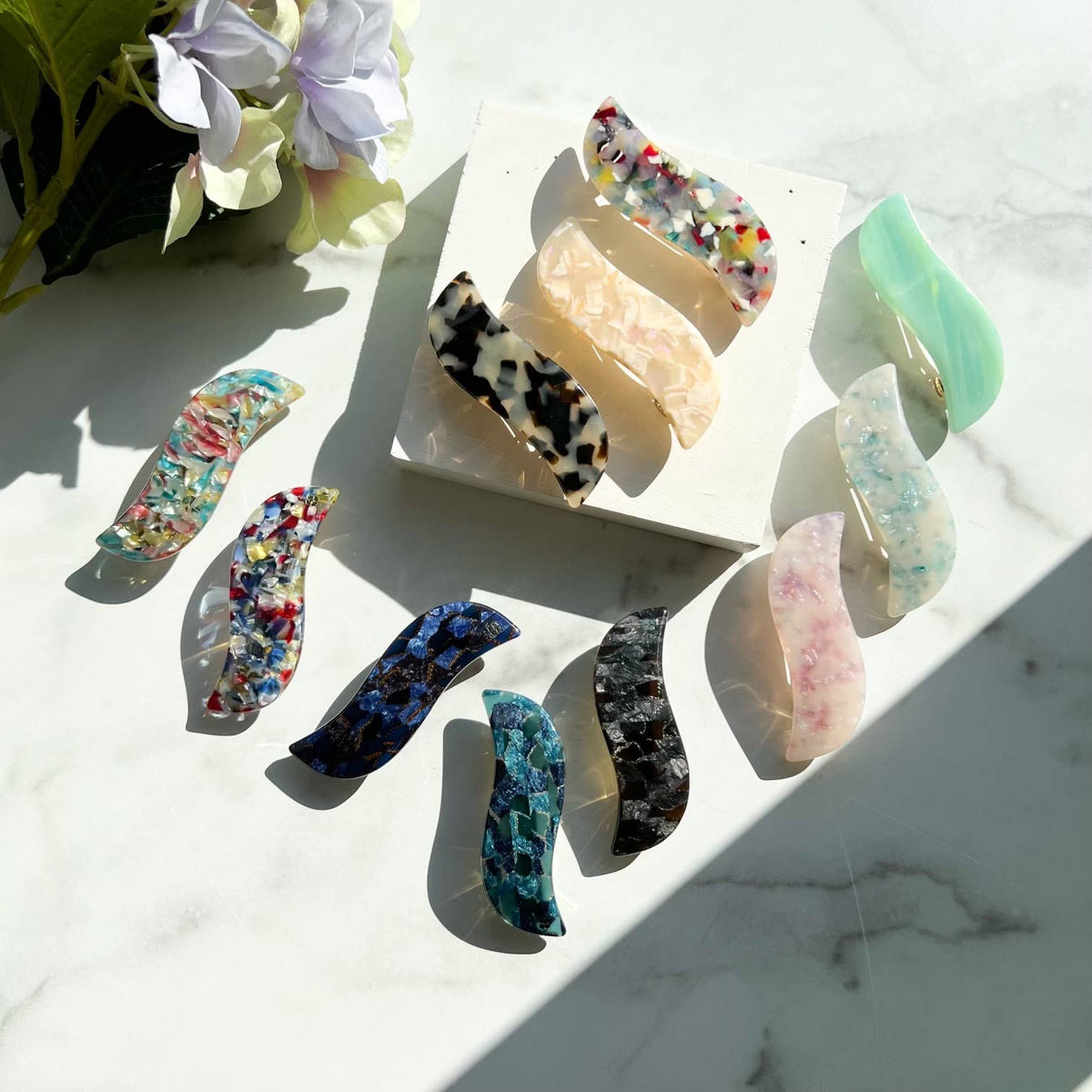 Wave French Barrette Collection: Angel Wing