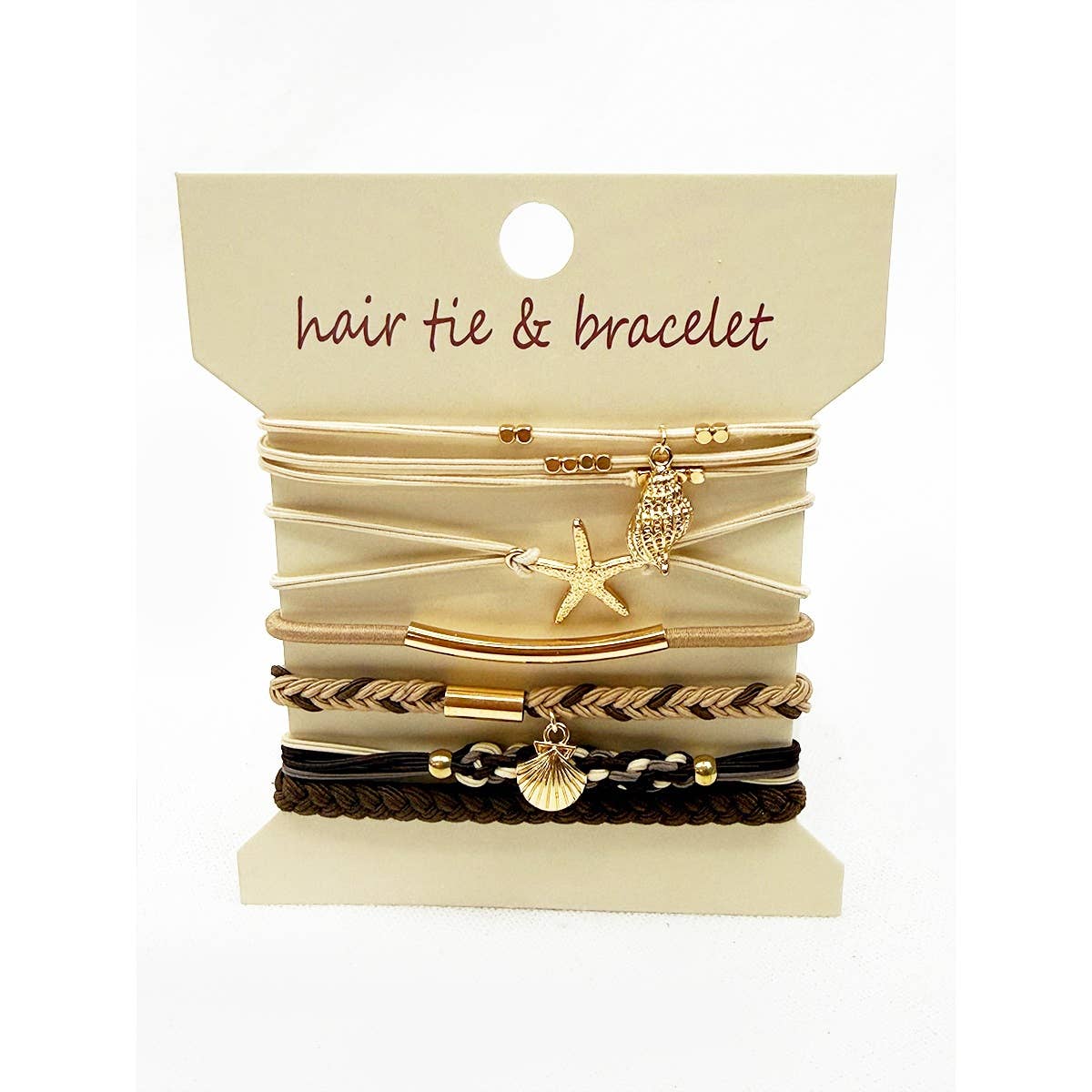 Boho beach hair tie bracelets decorative charms | Salon-Selected | The Pixie Garden