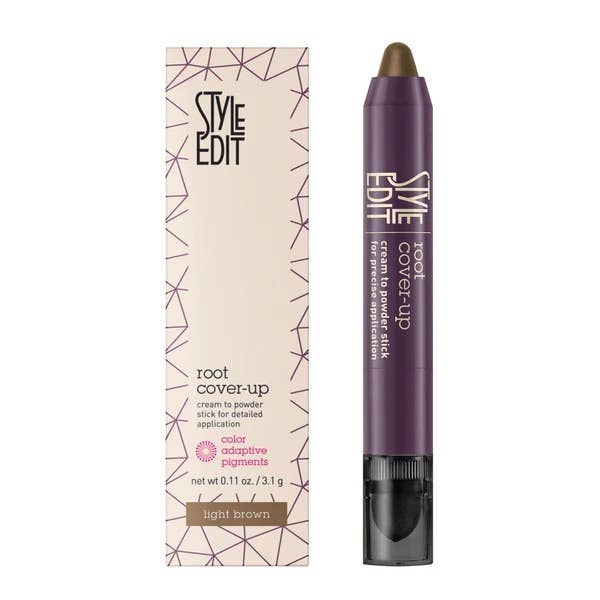 Style Edit root cover-up stick with its retail box, front view