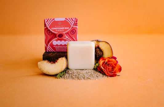 Viori Limited Edition Peach Hibiscus Conditioner Bar | Longsheng rice water deep moisture | The Pixie Garden