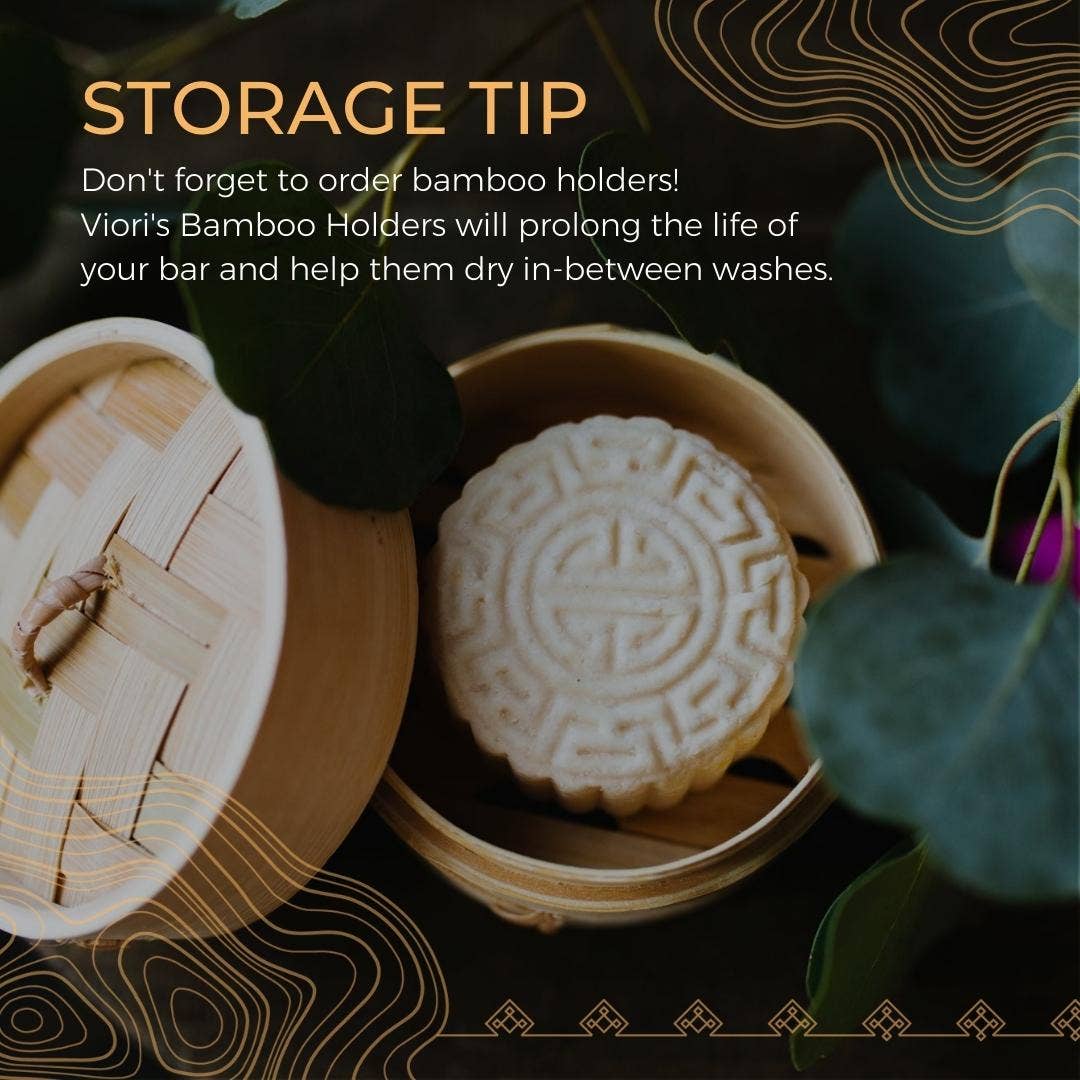 Bamboo bar holder with shampoo bar drying | Sustainable zero waste bathroom storage | The Pixie Garden