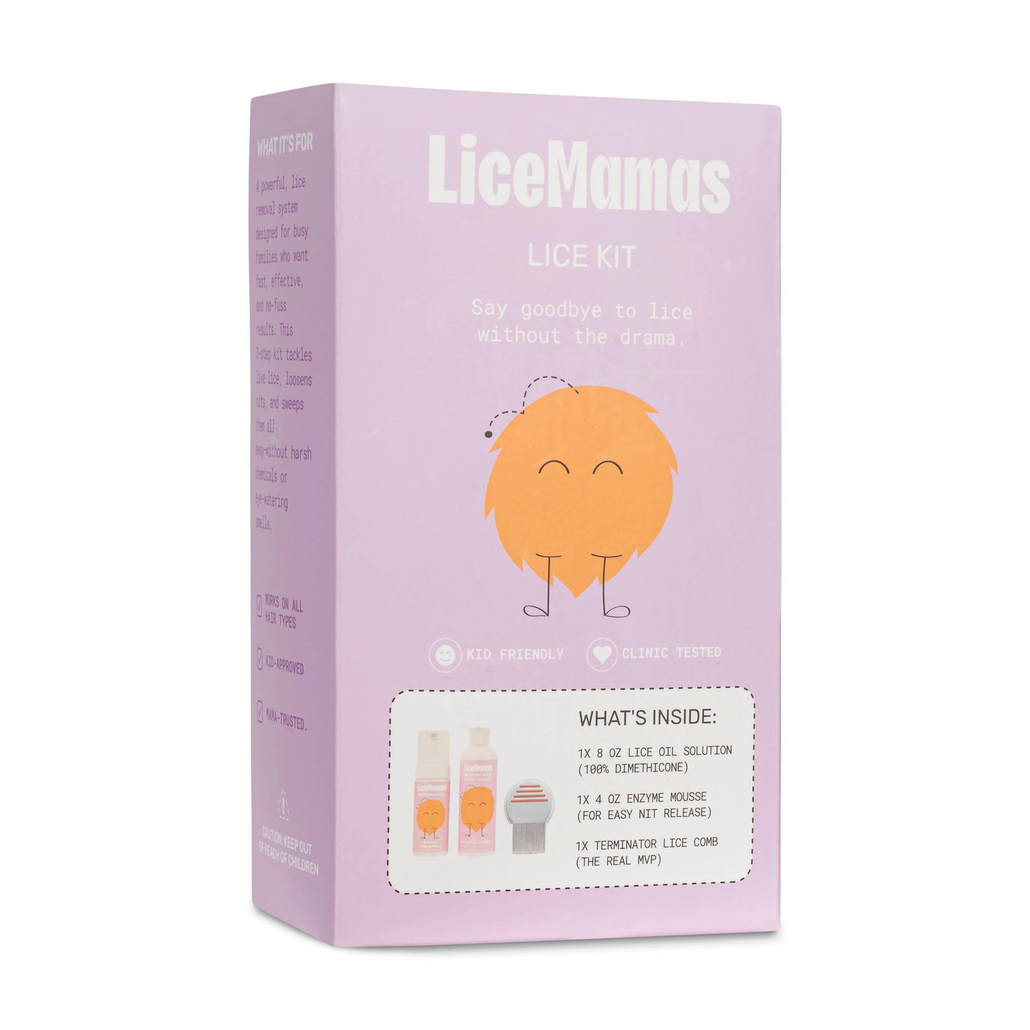 Lice Mamas lice treatment kit enzyme mousse professional nit comb non-toxic formula