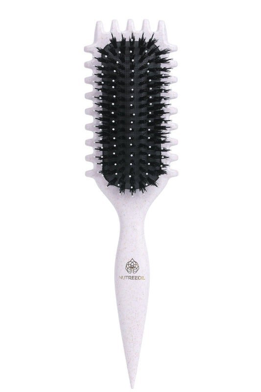 Curl-Define Brush, a 3-in-1 wheat straw curl defining and frizz control styling brush from The Pixie Garden