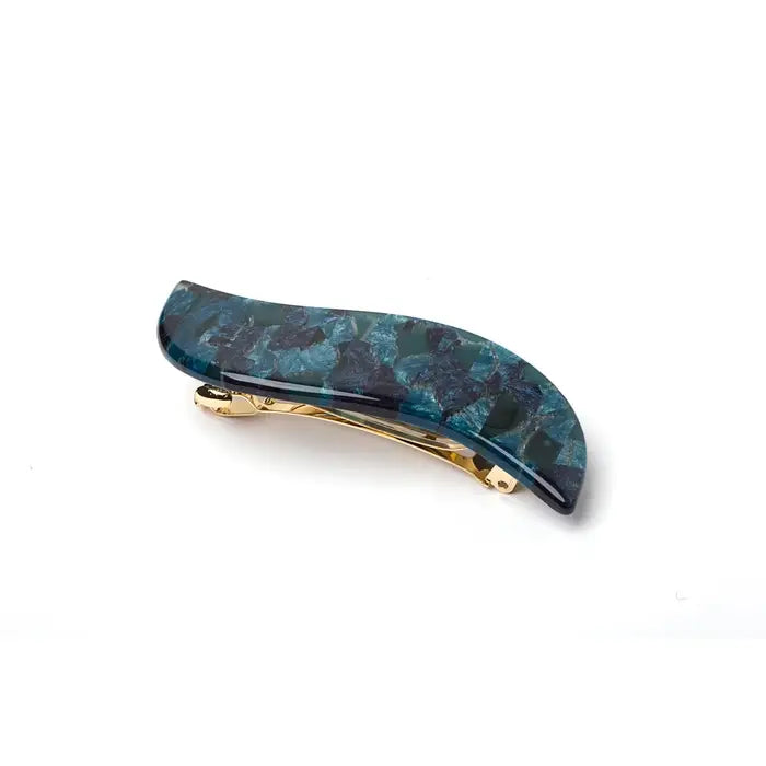 Wave French Barrette Collection: Cerulean